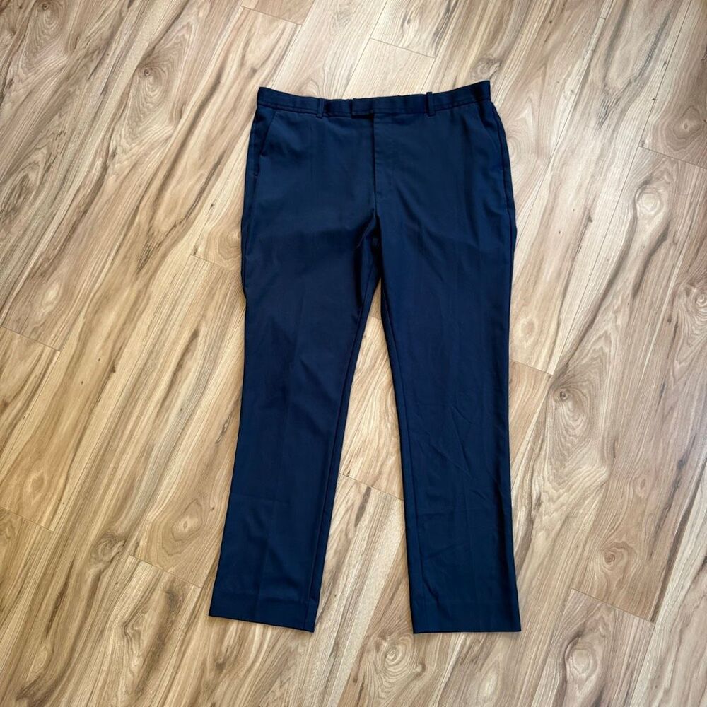 G/FORE Mens Navy Flat Front Slim Fit Golf Performance Chino Pants Size 38/32